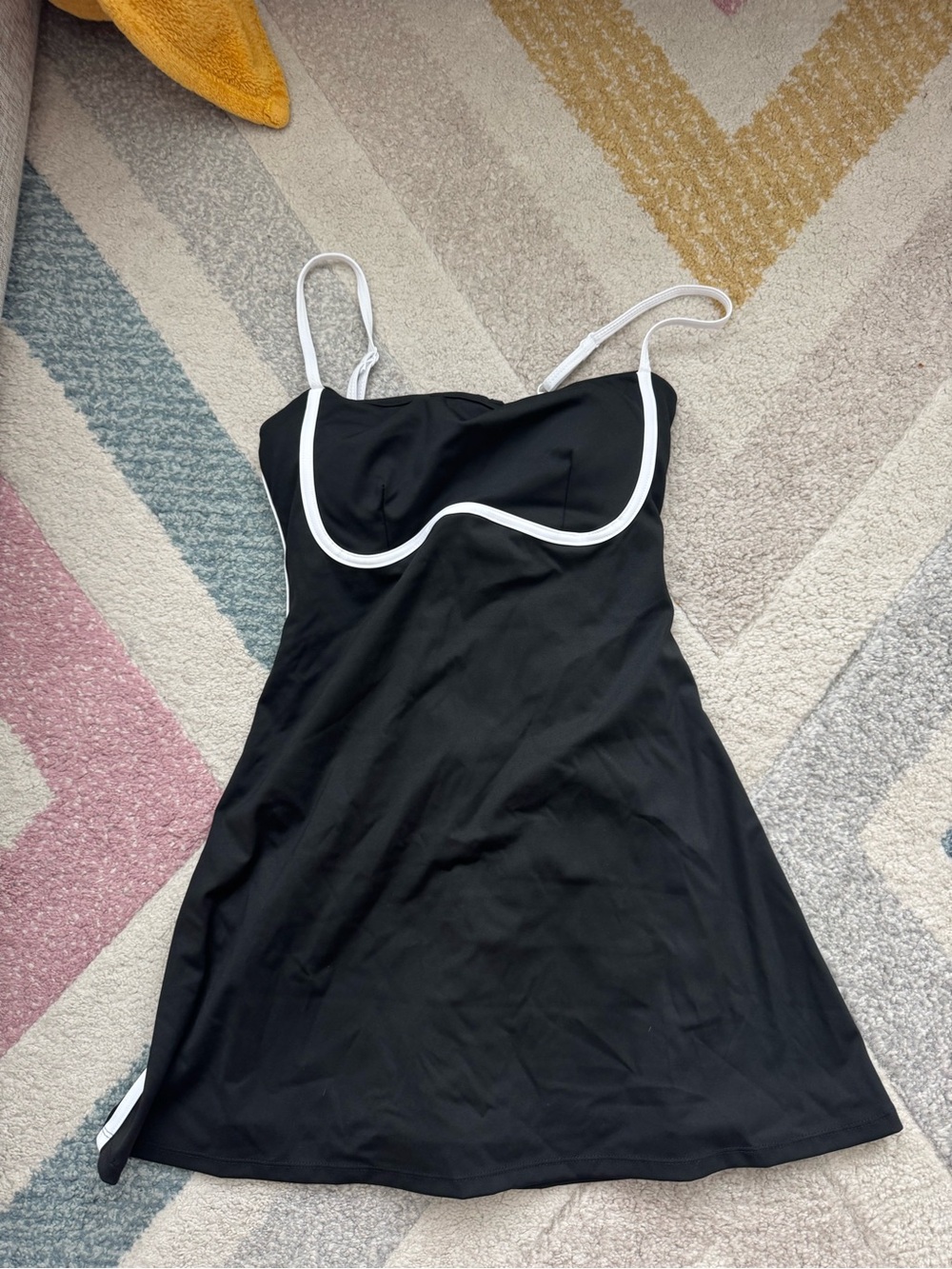 ALO Yoga Black Dress with White Trim